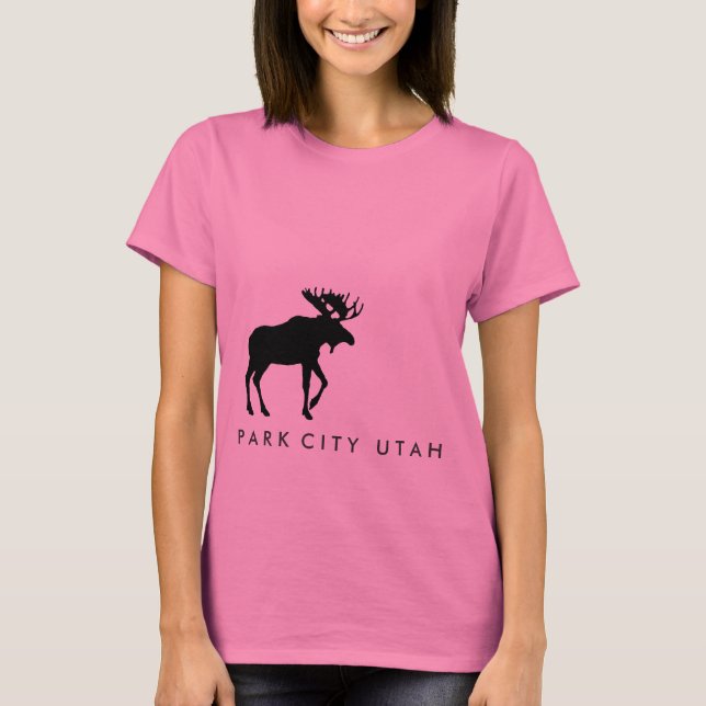 Underbar PARK CITY älgskjorta - beställnings- Tee Shirt (Framsida)