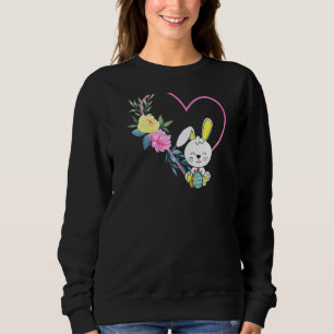 underbar Påsk Day Heart Flower Bunny Eggs Hunting T Shirt