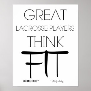 Underbar passform för Lacrossespelaretänka - vit Poster