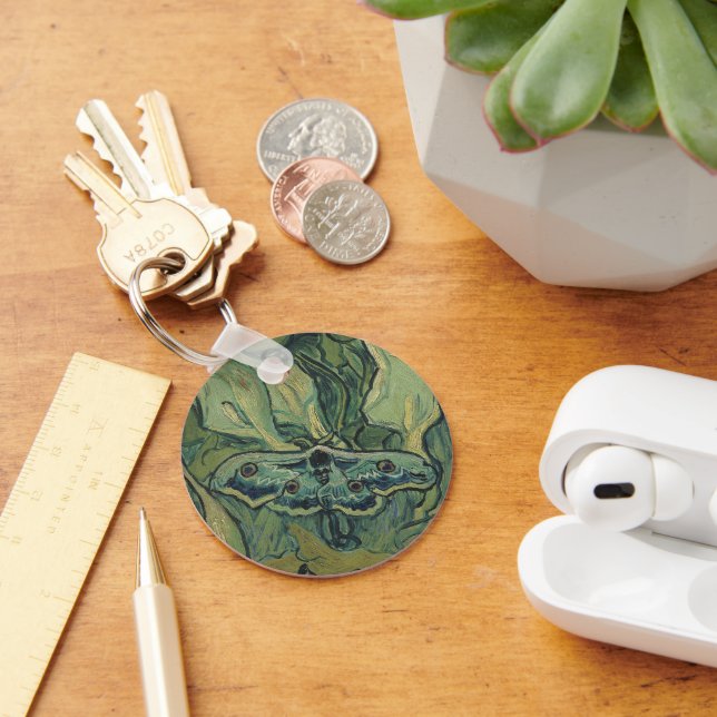 Underbar Peacock Moth av Vincent van Gogh Nyckelring (Skrivbord)