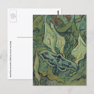 Underbar Peacock Moth av Vincent van Gogh Vykort