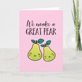 Underbar Pear Cute Fruit Pun Funny Valentindag Helgkort