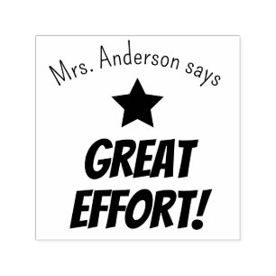 Underbar Personlig för jobbstjärnans lärare Självfärgande Stämpel