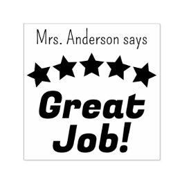 Underbar Personlig för jobbstjärnans lärare Självfärgande Stämpel