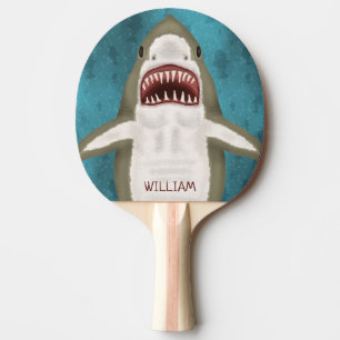 Underbar Personlig för vit hajattack Ocean Funny Pingisracket