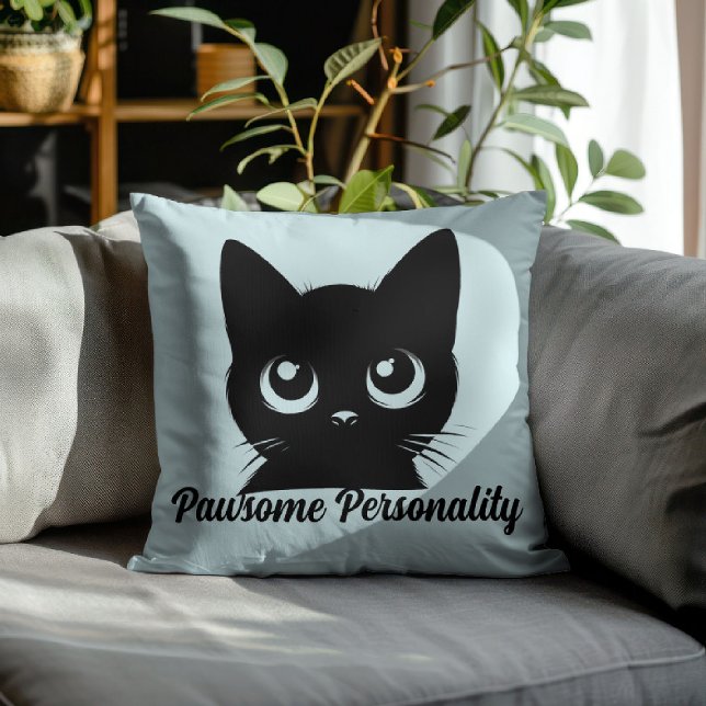 Underbar personlighet kattdesign kudde (Skapare uppladdad)