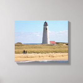 Underbar Point fyr Nantucket MORSA Wrapped Canvas