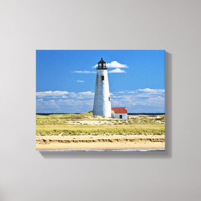 Underbar Point fyr Nantucket MORSA Wrapped Canvas (Framsida)
