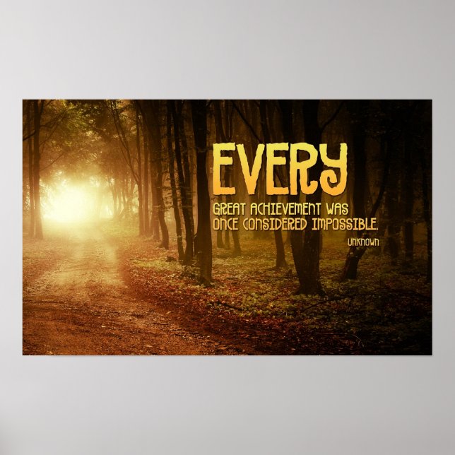 Underbar prestationsinspiration Poster utskrift (Framsidan)