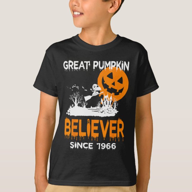 Underbar Pumpkin Believer Halloween Roligt Graphic T Shirt (Framsida)