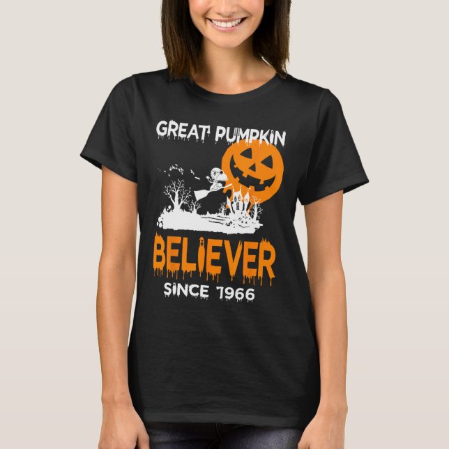Underbar Pumpkin Believer Halloween Roligt Graphic T Shirt (Framsida)