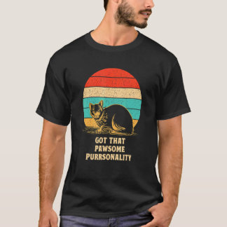 Underbar Purrsonlighet Katt Motiverande Citat Ka T Shirt