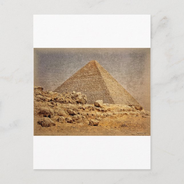 Underbar pyramid av Khufu Vykort (Framsida)