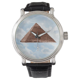 Underbar pyramid - vintageläder fäster klockan armbandsur