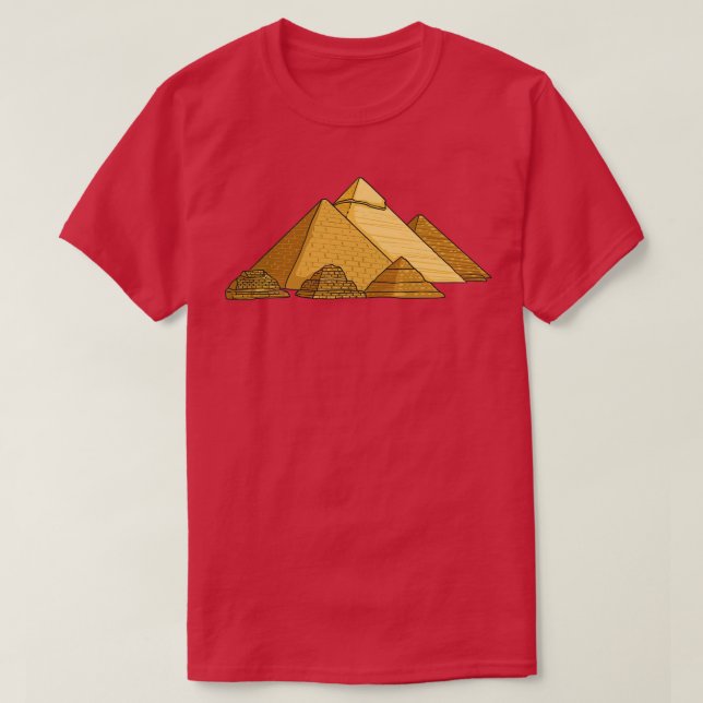 Underbar pyramids historik Pyramid för Egypten T Shirt (Design framsida)