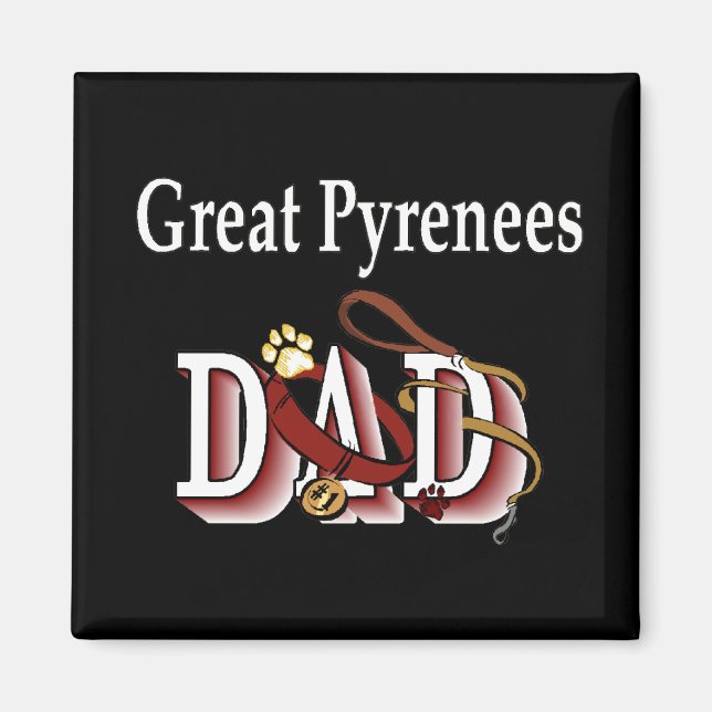 Underbar Pyrenéerna PAPPA Magnet (Framsidan)