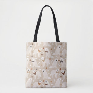 Underbar Pyrenéerna Tassar och Bones Tote Bag Tygkasse