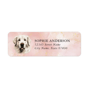 Underbar Pyrenéers Hund Returetiketter Returadress Etikett