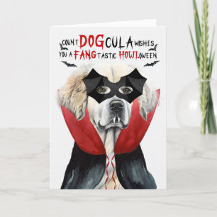Underbar Pyrenees Funny Count DOGcula Halloween Helgkort