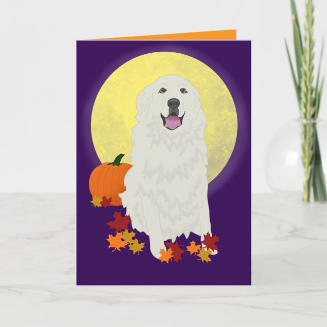 Underbar Pyrenees Halloween Autumn Kort (Framsida)