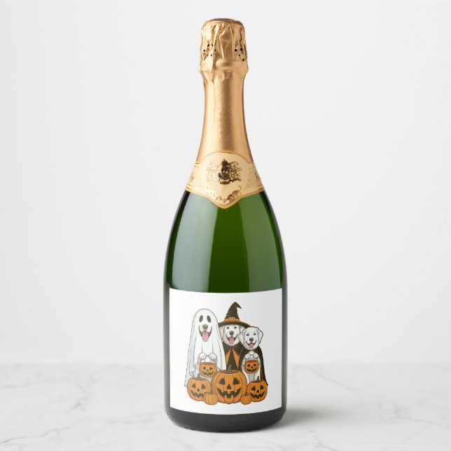 Underbar Pyrenees Hund Ghost Witch Halloween Match (Framsida)