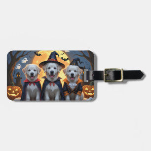 Underbar Pyrenees Hundar Pumpkin Halloween Funny Bagagebricka