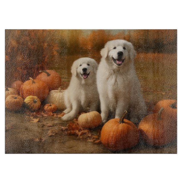 Underbar Pyrenees Puppy Autumn Delight Pumpkin (Framsidan)
