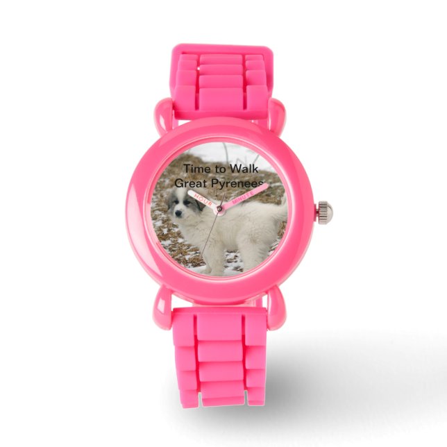 Underbar Pyrenees Puppy Watch Armbandsur (Framsida)