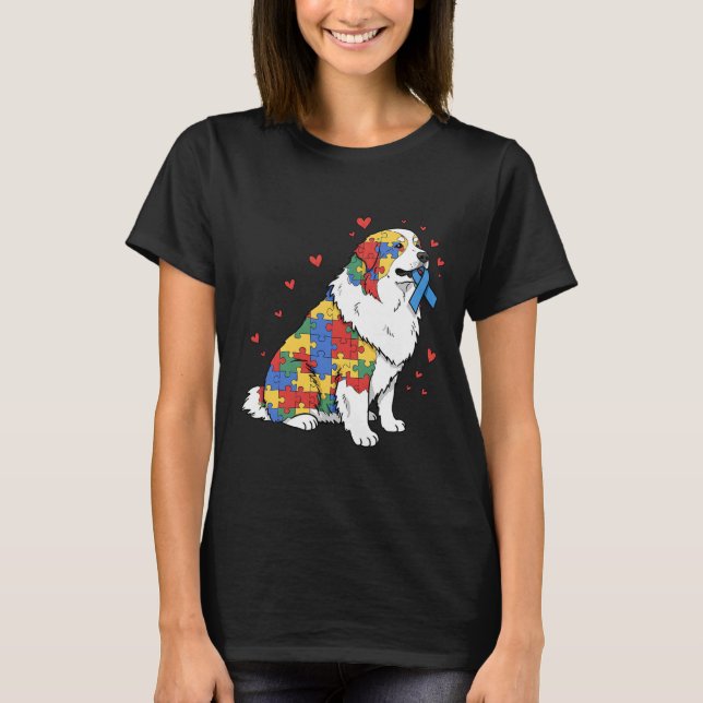 Underbar Pyrenees Puzzle Autism Awareness Autistic T Shirt (Framsida)