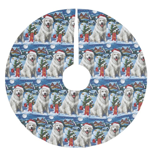 Underbar Pyrenees Winter Wonderland jul Joy Julgransmatta Borstad Polyester (Framsidan)