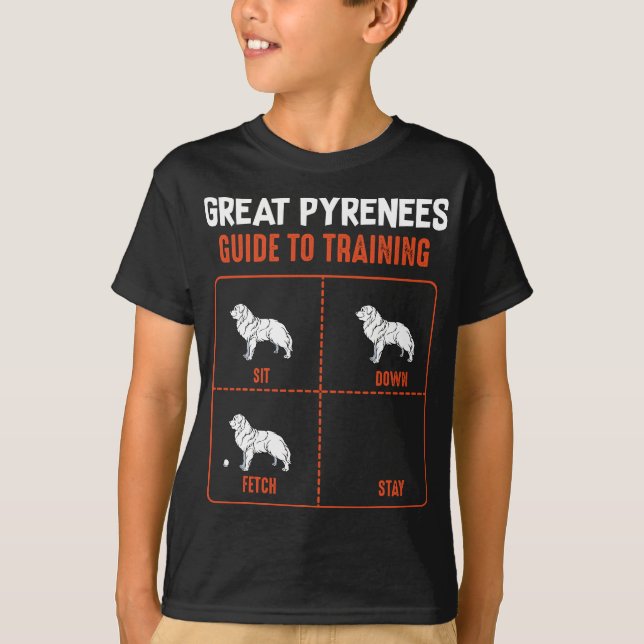 Underbar Pyrenéhandbok för utbildning av Rolig hun T Shirt (Framsida)