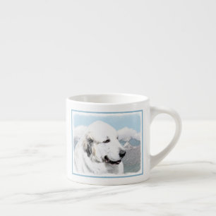 Underbar Pyrenémålning - Original Hund Art Espressomugg