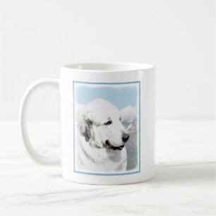 Underbar Pyrenémålning - Original Hund Art Kaffemugg