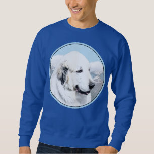 Underbar Pyrenémålning - Original Hund Art Lång Ärmad Tröja