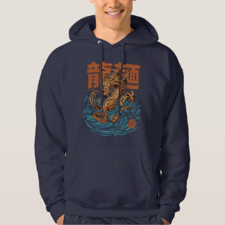 Underbar Ramen Dragon utanför Kanagawa Hoodie