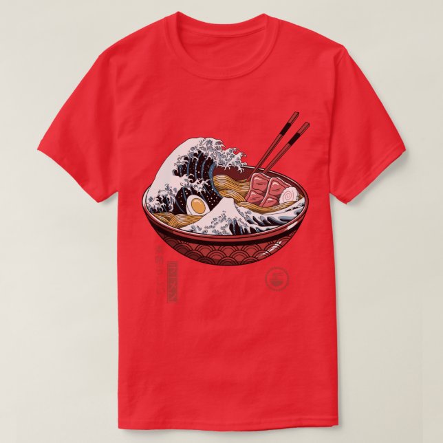 Underbar Ramen Wave White 1 T Shirt (Design framsida)