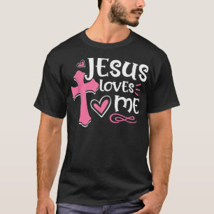 Underbar religiös Jesu kärlek Jesus älskar mig Kri T Shirt