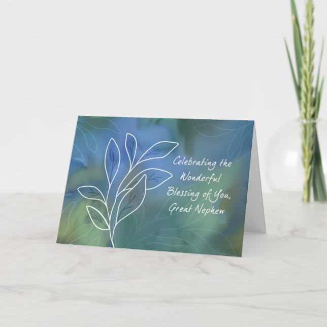 Underbar Religiösa i Nephew Birthday Blessings Kort (Framsida)