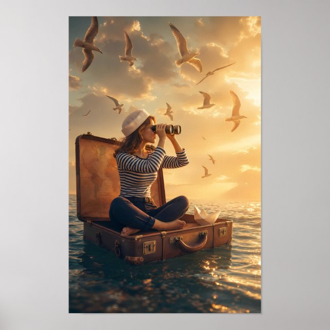Underbar resa på den gyllene havet-affisch poster (Framsidan)