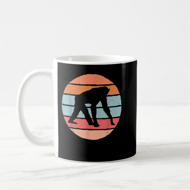 Underbar Retro Chimpanzee-design - mononyckeldräkt Kaffemugg (Vänster)