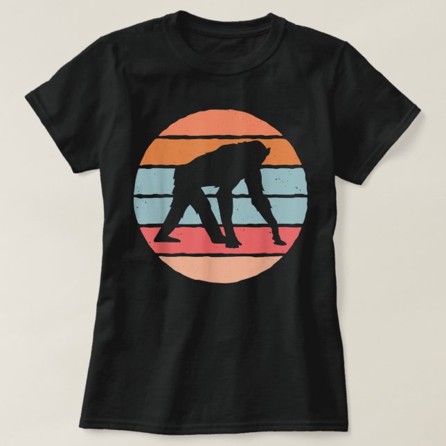 Underbar Retro Chimpanzee-design - mononyckeldräkt T Shirt (Design framsida)