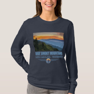 Underbar rökig bergdräkt t shirt
