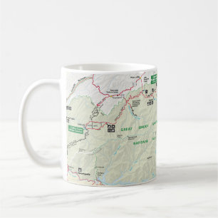 Underbar rökig bergkartamugg kaffemugg
