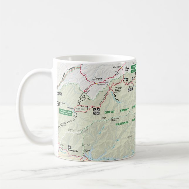 Underbar rökig bergkartamugg kaffemugg (Vänster)