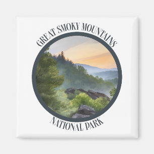 Underbar Rökig Mountains nationalpark Magnet
