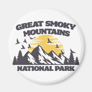 Underbar Rökig Mountains nationalpark Magnet