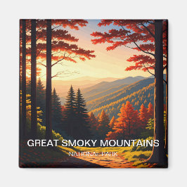 Underbar Rökig Mountains nationalpark Magnet