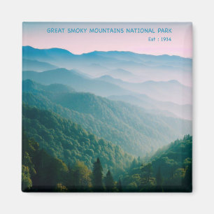 Underbar Rökig Mountains nationalpark Magnet