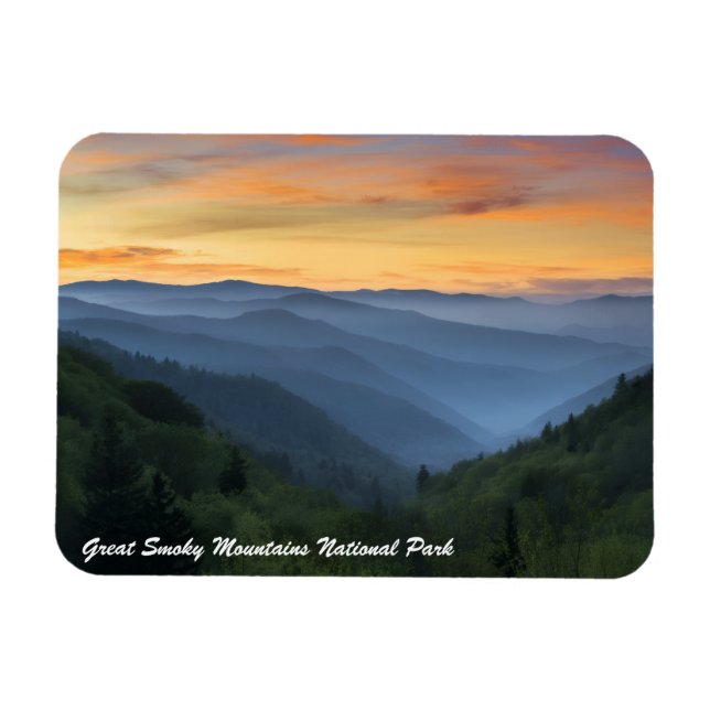 Underbar Rökig Mountains nationalpark Magnet (Horisontell)