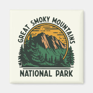 Underbar Rökig Mountains nationalpark Magnet